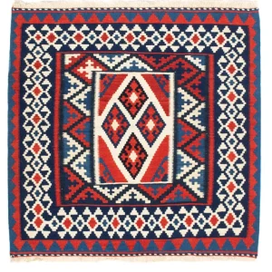 Kelim Teppich - Oriental 100 x 100 cm - rot