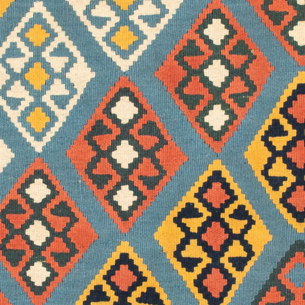 Kelim Teppich - Oriental 100 x 98 cm - hellblau