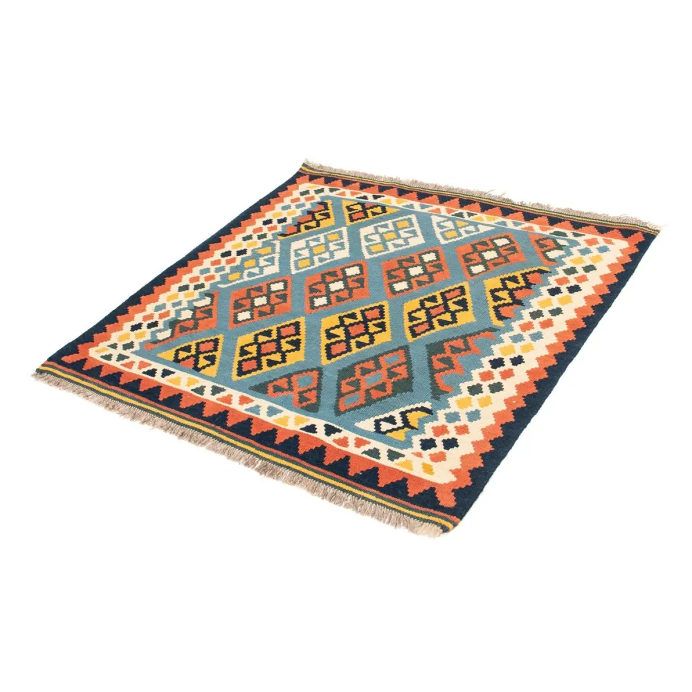 Kelim Teppich - Oriental 100 x 98 cm - hellblau