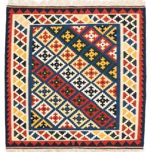 Kelim Teppich - Oriental 101 x 101 cm - beige