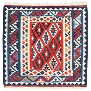 Kelim Teppich - Oriental 102 x 100 cm - blau