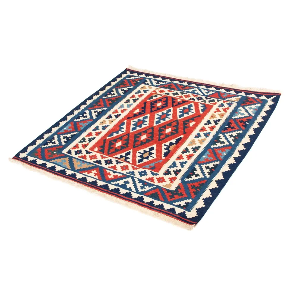 Kelim Teppich - Oriental 102 x 100 cm - blau
