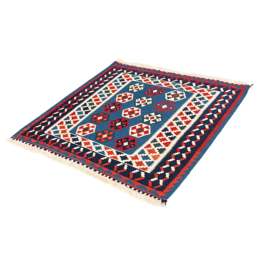 Kelim Teppich - Oriental 102 x 100 cm - blau