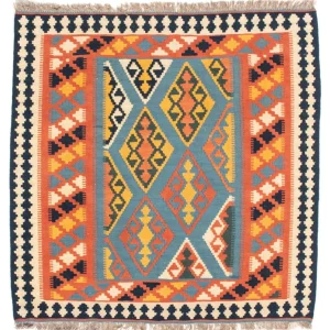 Kelim Teppich - Oriental 102 x 101 cm - orange