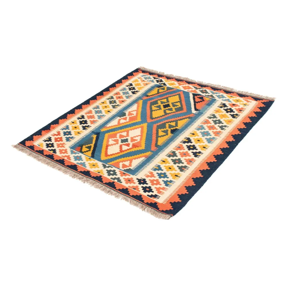 Kelim Teppich - Oriental 103 x 100 cm - blau