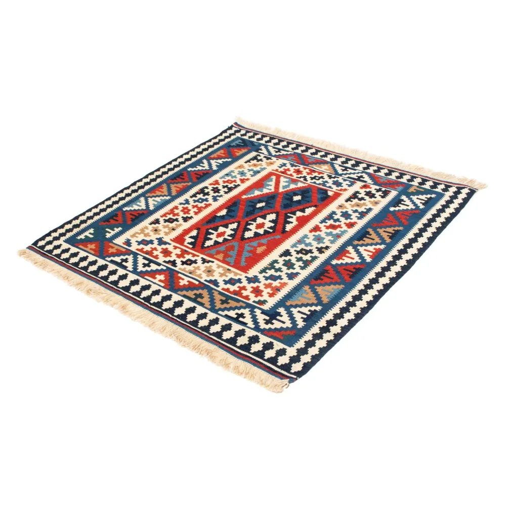 Kelim Teppich - Oriental 103 x 103 cm - blau