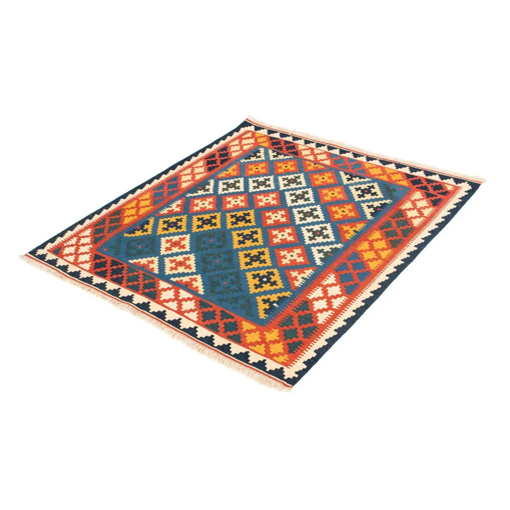 Kelim Teppich - Oriental 104 x 100 cm - dunkelblau