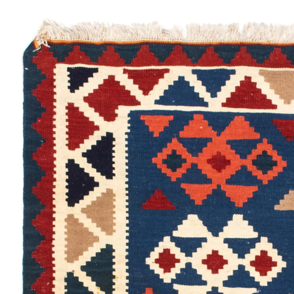 Kelim Teppich - Oriental 104 x 102 cm - dunkelblau