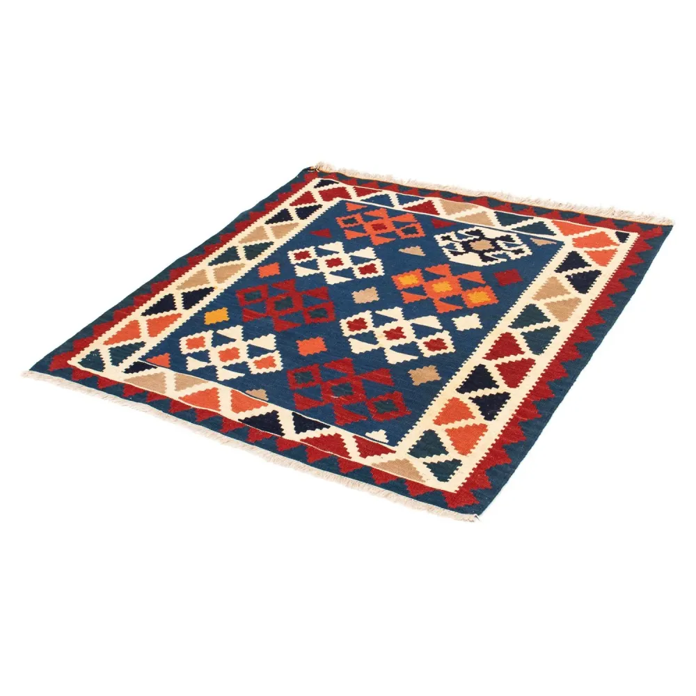 Kelim Teppich - Oriental 104 x 102 cm - dunkelblau