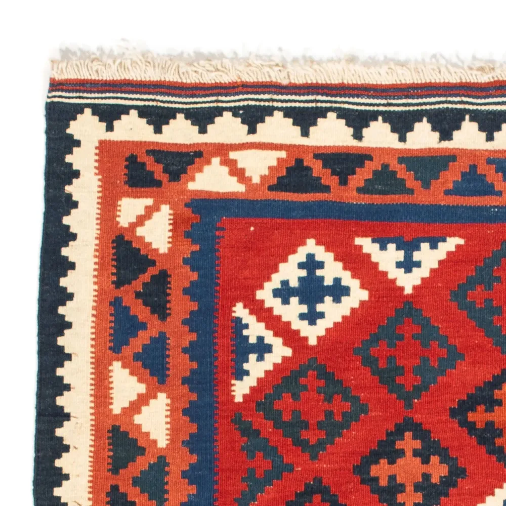 Kelim Teppich - Oriental 104 x 102 cm - dunkelrot