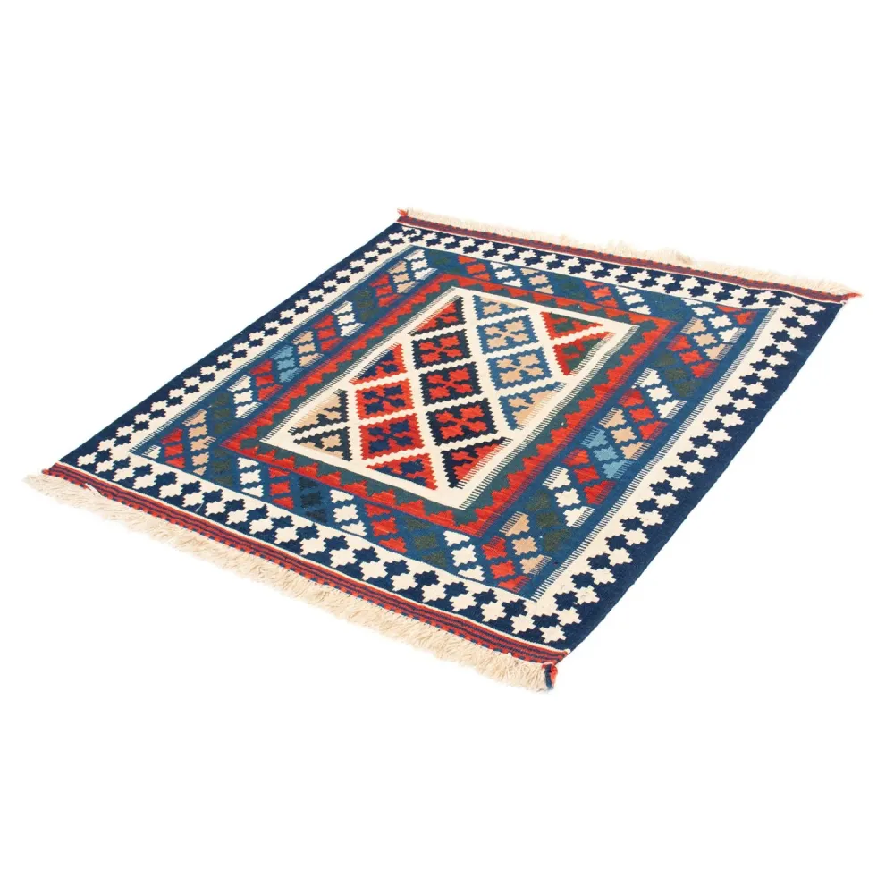 Kelim Teppich - Oriental 104 x 103 cm - blau