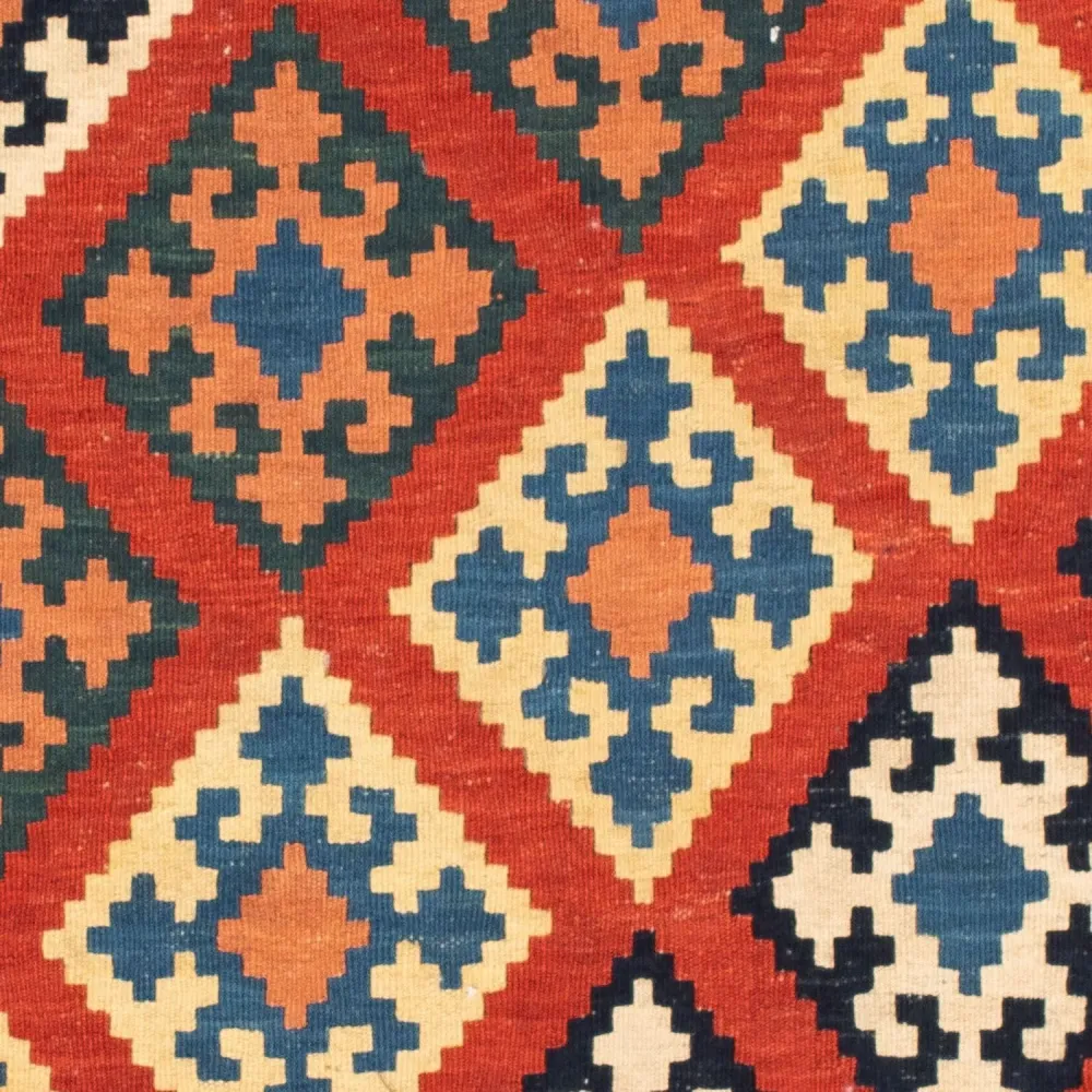 Kelim Teppich - Oriental 105 x 101 cm - rot