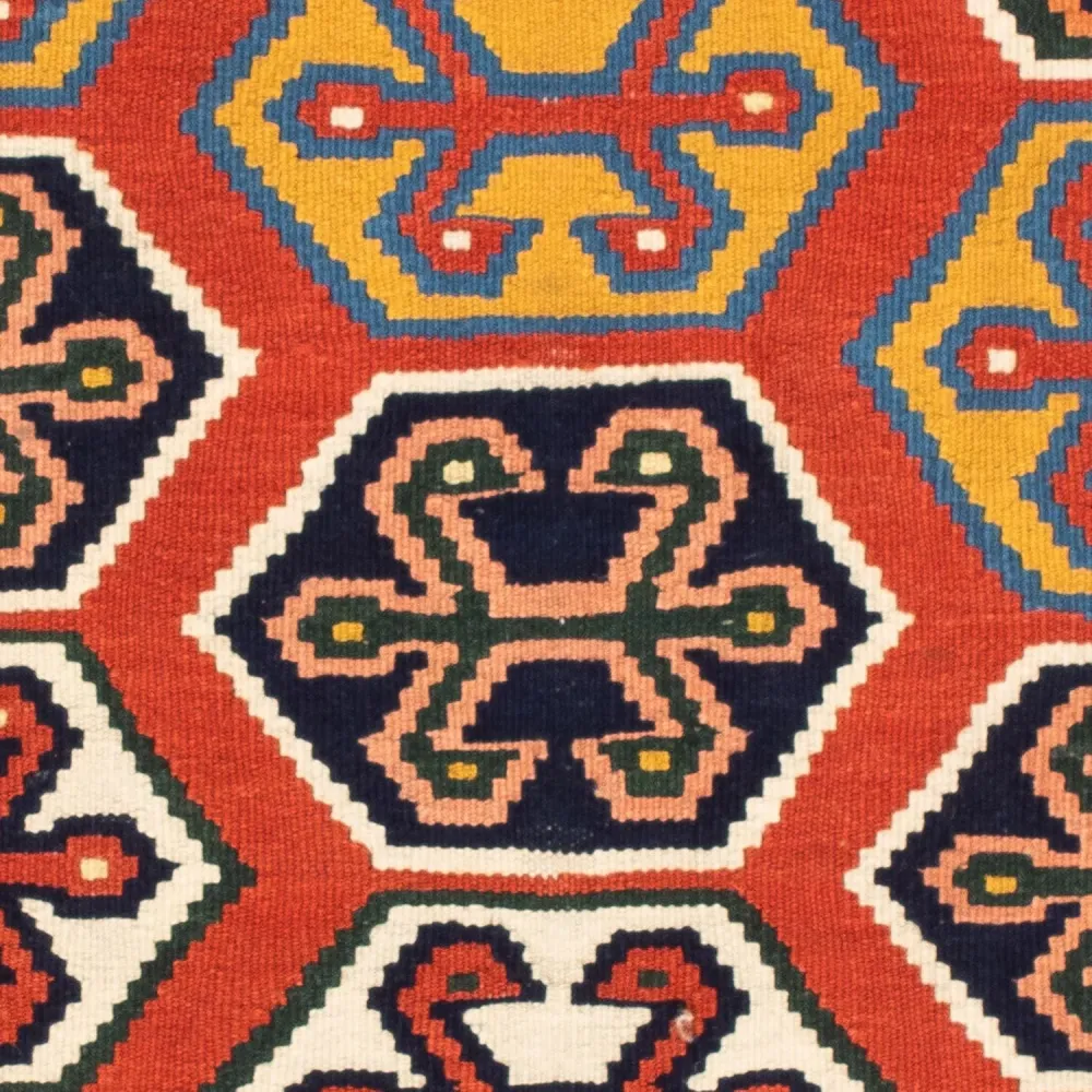 Kelim Teppich - Oriental 105 x 103 cm - rot