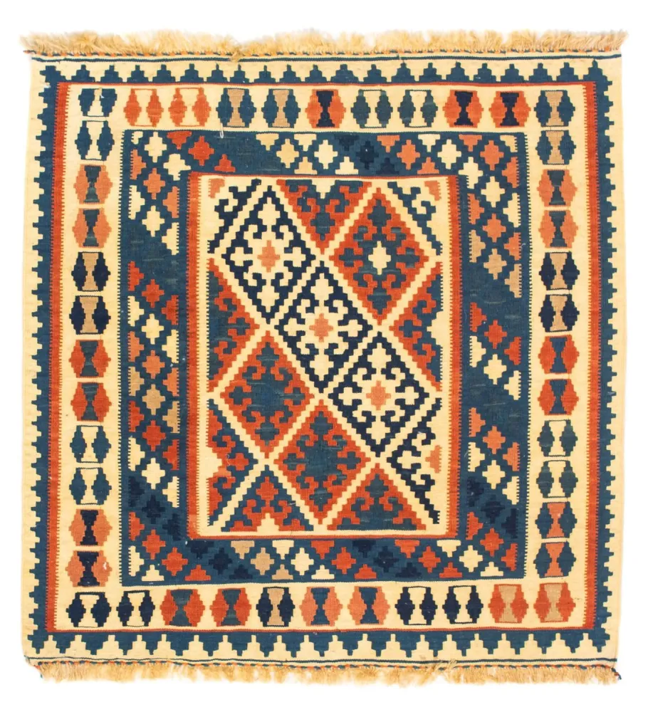 Kelim Teppich - Oriental 106 x 100 cm - mehrfarbig
