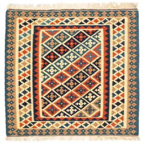 Kelim Teppich - Oriental 107 x 101 cm - beige