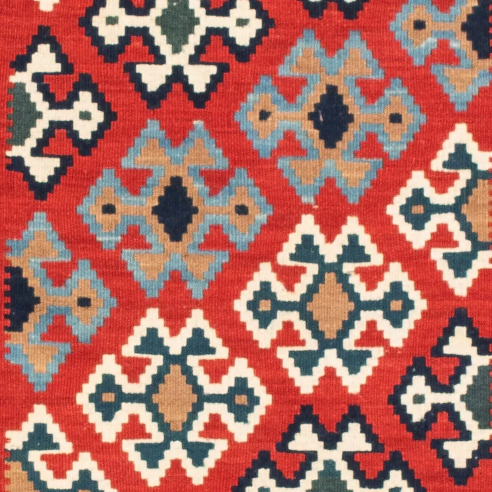 Kelim Teppich - Oriental 108 x 101 cm - rot