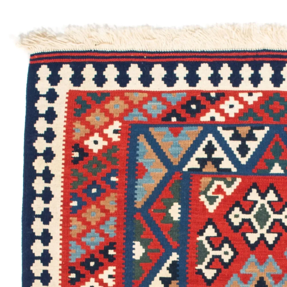 Kelim Teppich - Oriental 108 x 101 cm - rot