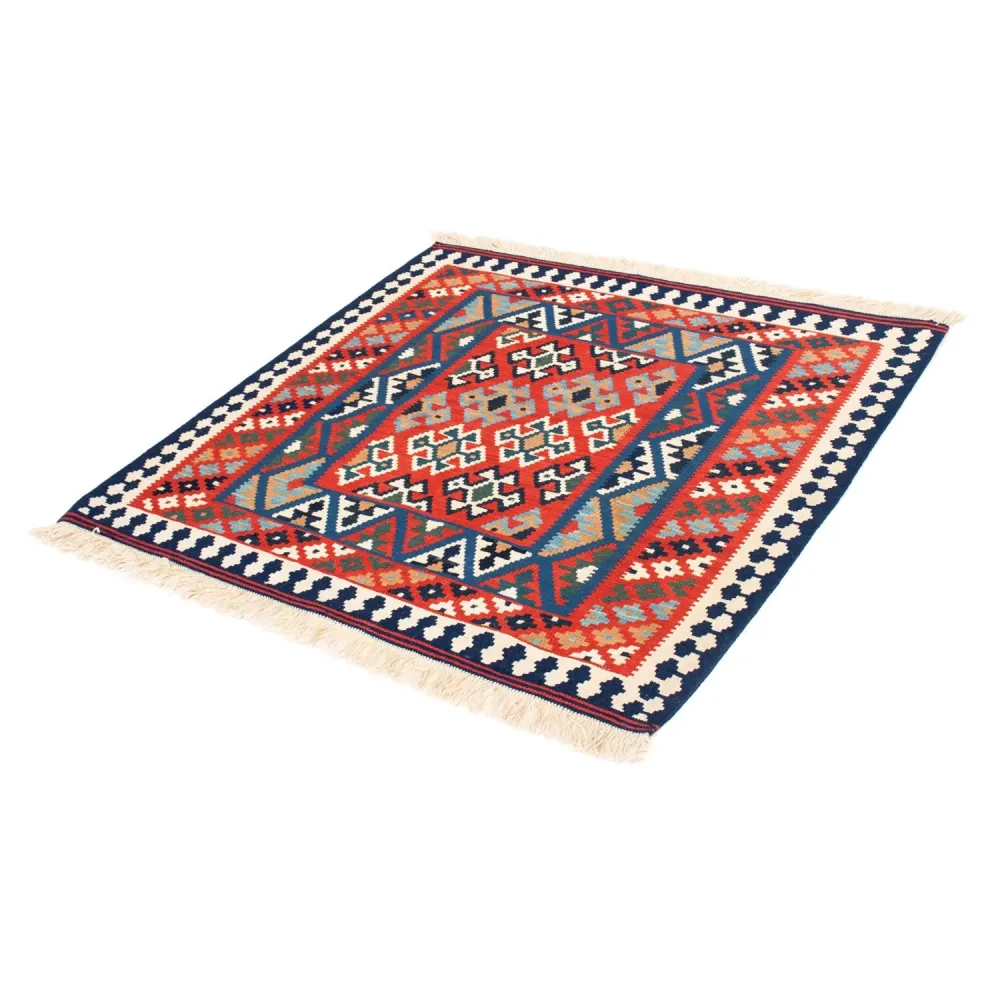 Kelim Teppich - Oriental 108 x 101 cm - rot