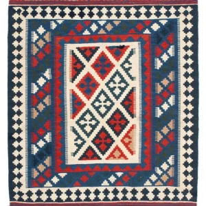 Kelim Teppich - Oriental 108 x 103 cm - blau