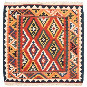 Kelim Teppich - Oriental 108 x 104 cm - orange