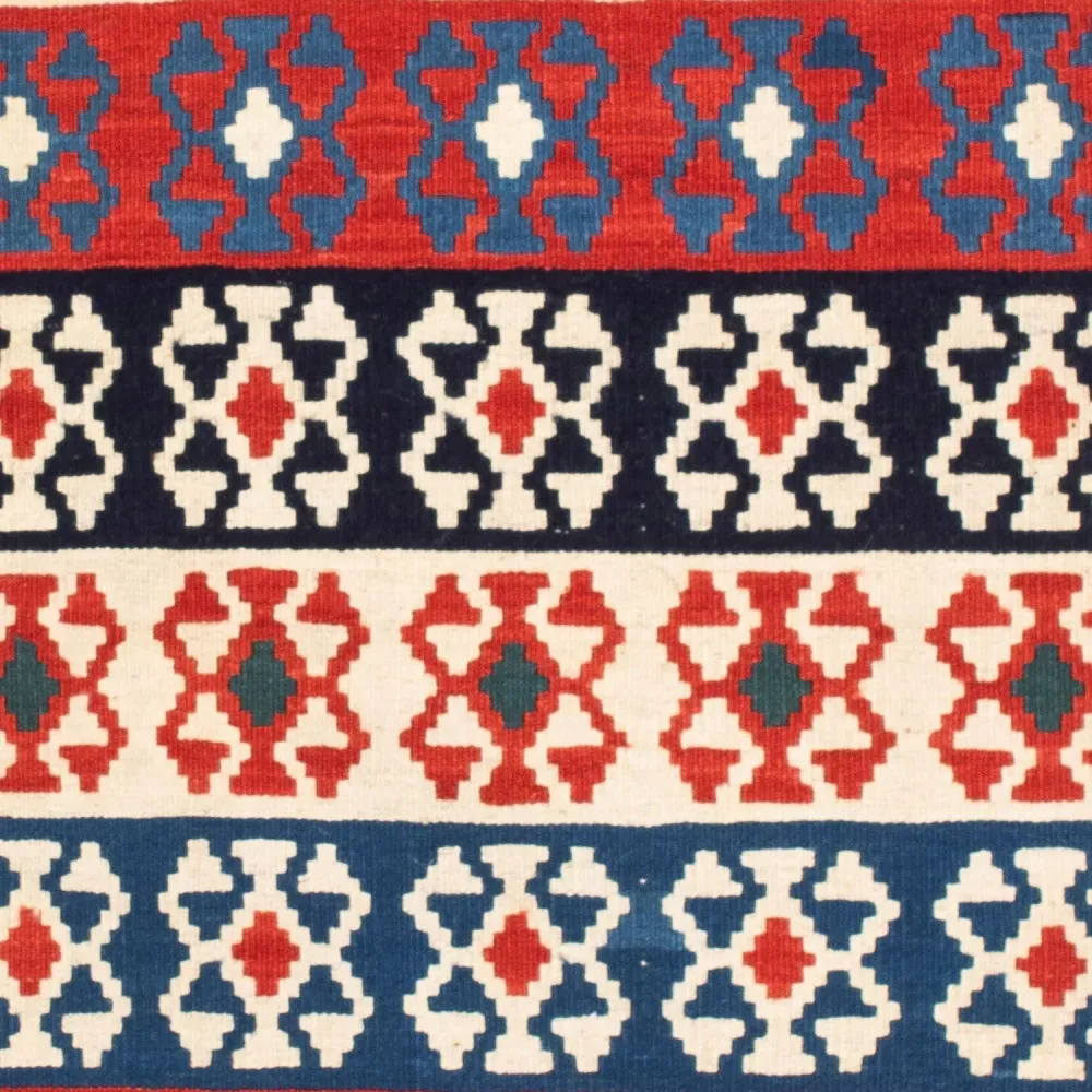 Kelim Teppich - Oriental 110 x 100 cm - blau