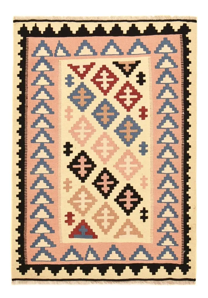 Kelim Teppich - Oriental - 145 x 100 cm - mehrfarbig
