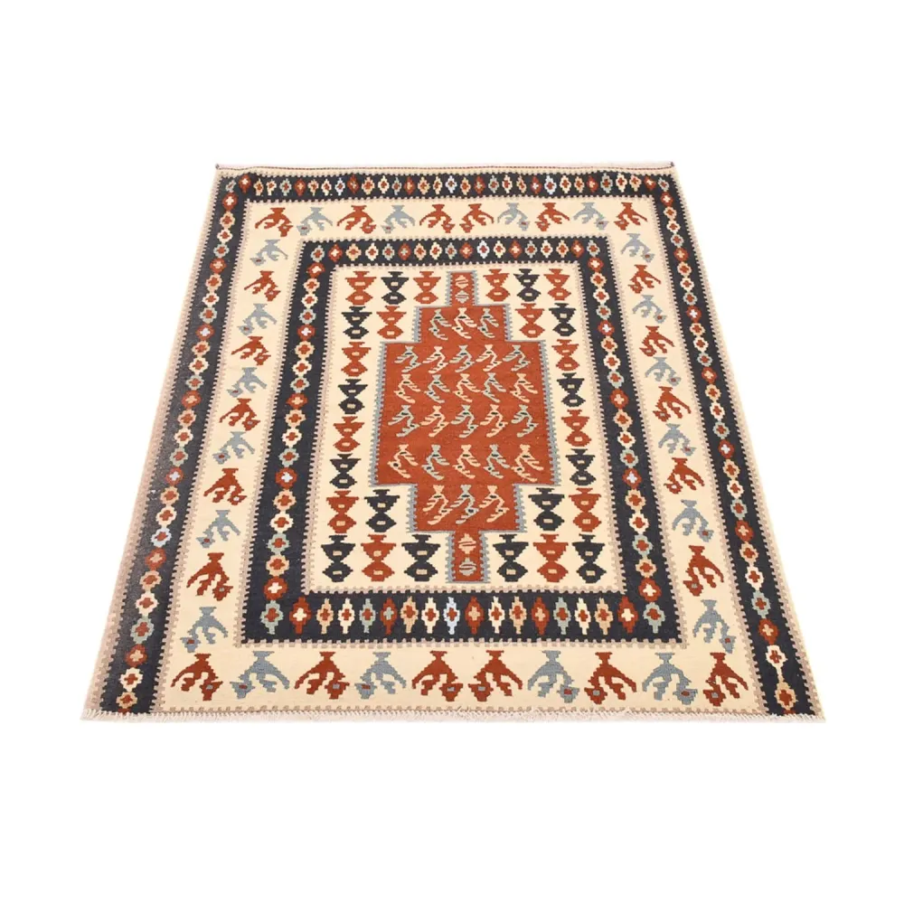 Kelim Teppich - Oriental - 145 x 111 cm - mehrfarbig