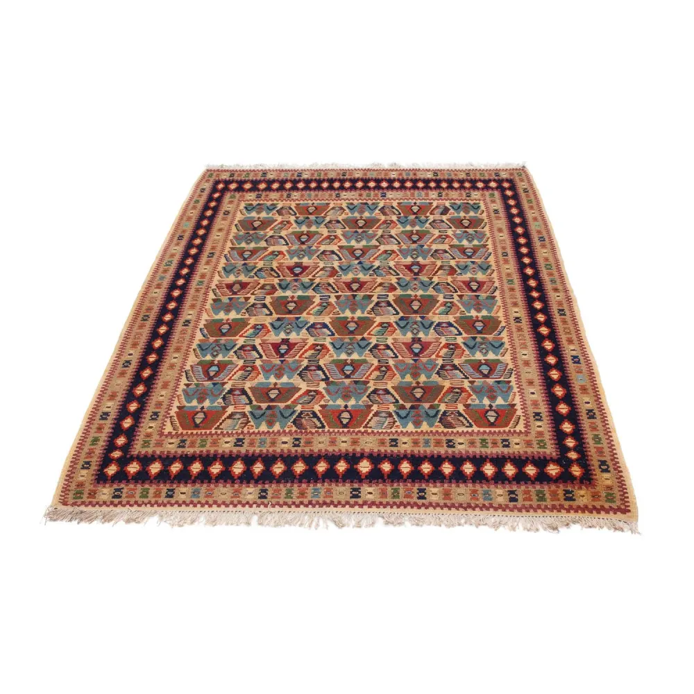 Kelim Teppich - Oriental 158 x 108 cm - hellbraun