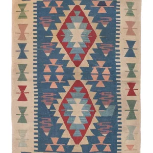 Kelim Teppich - Oriental 160 x 115 cm - blau