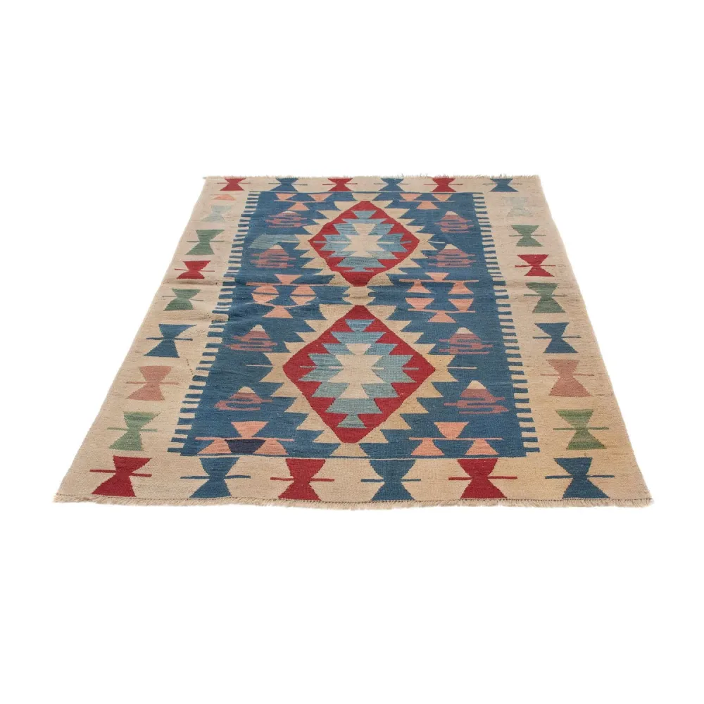 Kelim Teppich - Oriental 160 x 115 cm - blau