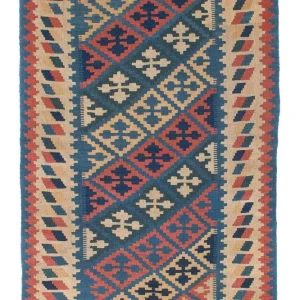 Kelim Teppich - Oriental 175 x 116 cm - blau
