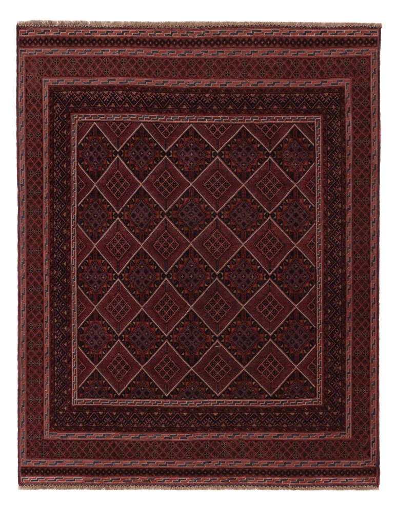 Kelim Teppich - Oriental - 183 x 141 cm - dunkelrot