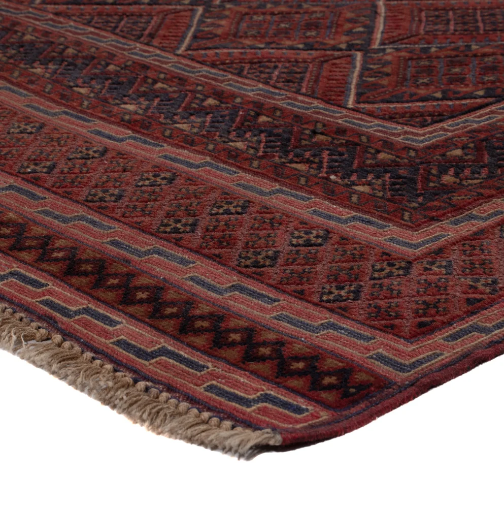 Kelim Teppich - Oriental - 183 x 141 cm - dunkelrot
