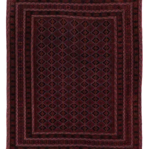 Kelim Teppich - Oriental - 186 x 147 cm - dunkelrot