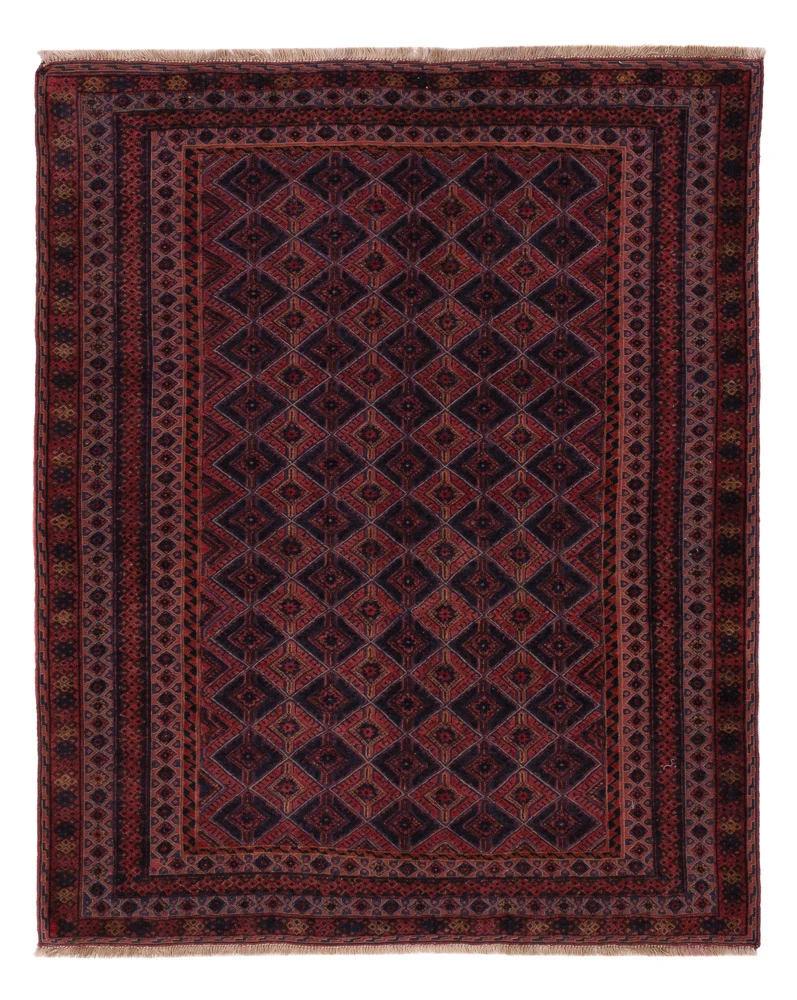 Kelim Teppich - Oriental - 187 x 150 cm - dunkelrot