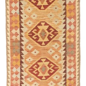 Kelim Teppich - Oriental 189 x 75 cm - hellbraun