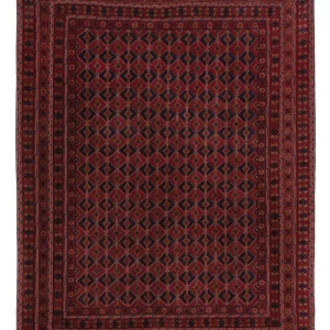 Kelim Teppich - Oriental - 190 x 148 cm - dunkelrot