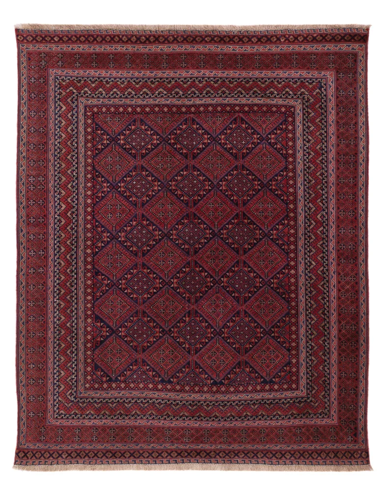 Kelim Teppich - Oriental - 192 x 148 cm - dunkelrot