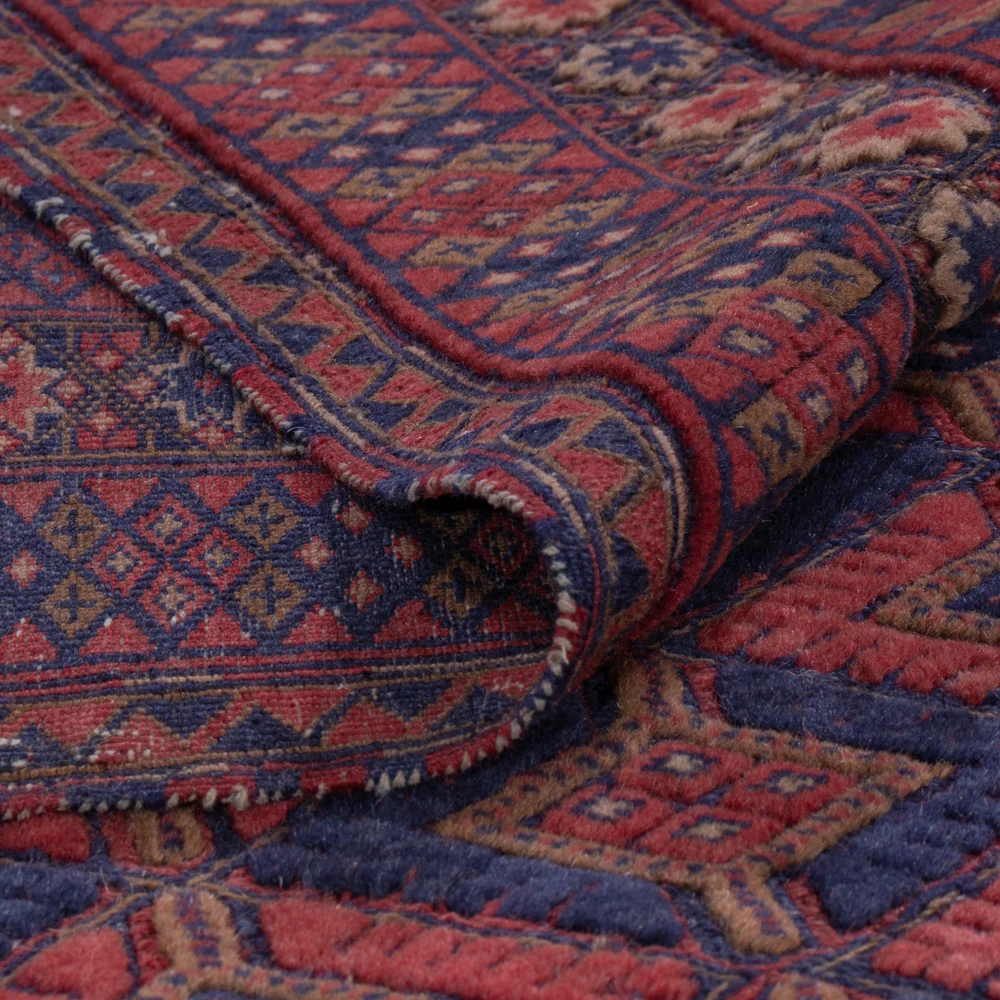 Kelim Teppich - Oriental - 193 x 146 cm - dunkelrot
