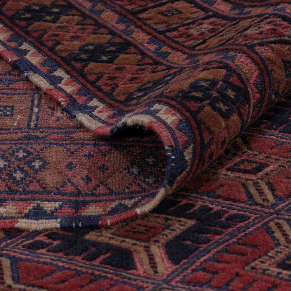 Kelim Teppich - Oriental - 193 x 155 cm - dunkelrot