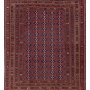 Kelim Teppich - Oriental - 194 x 156 cm - dunkelrot