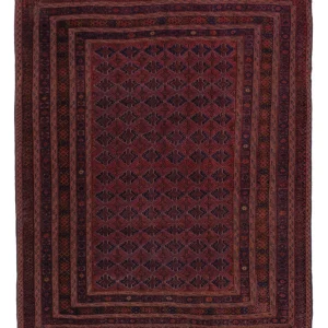 Kelim Teppich - Oriental - 195 x 160 cm - dunkelrot