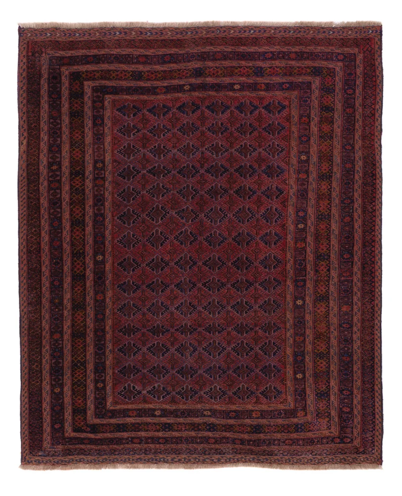 Kelim Teppich - Oriental - 195 x 160 cm - dunkelrot
