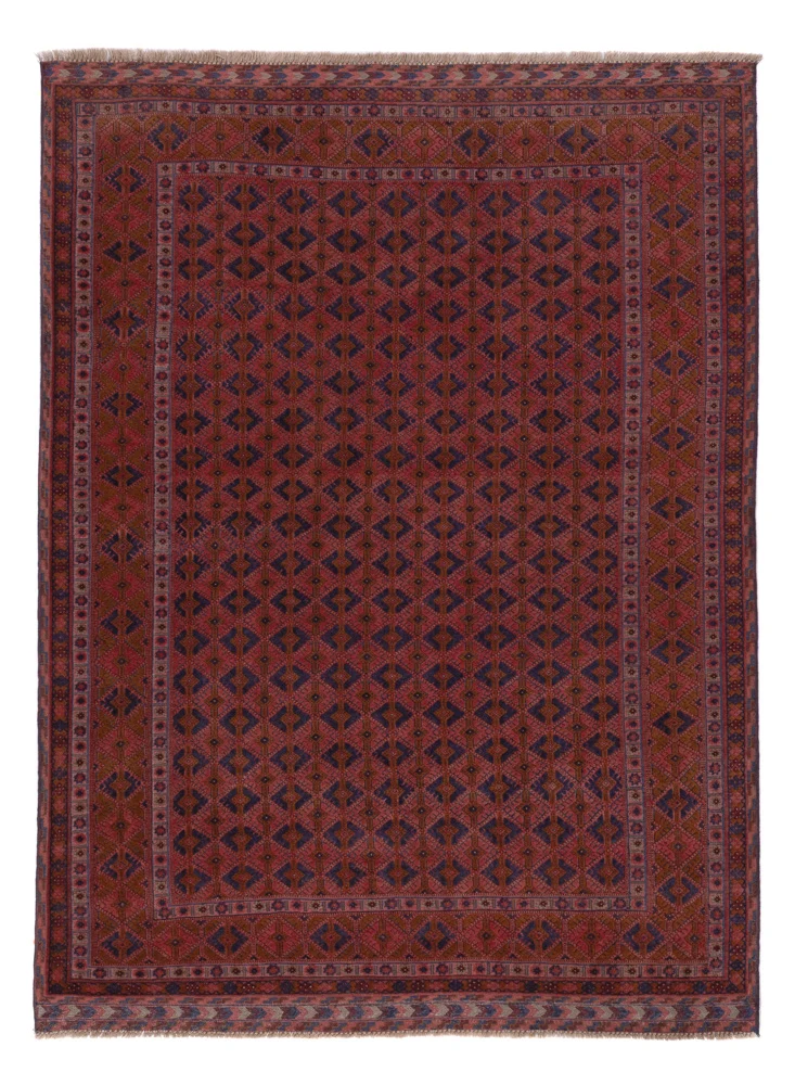 Kelim Teppich - Oriental - 196 x 144 cm - dunkelrot