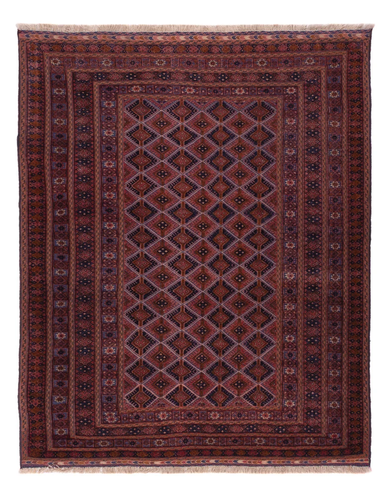 Kelim Teppich - Oriental - 198 x 155 cm - dunkelrot