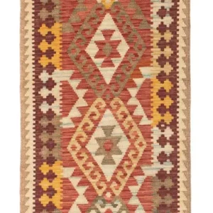Kelim Teppich - Oriental 199 x 67 cm - hellbraun