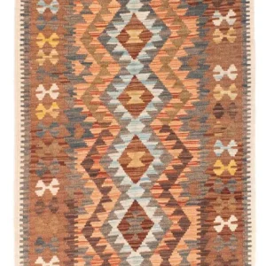 Kelim Teppich - Oriental 199 x 88 cm - hellbraun