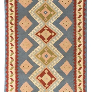 Kelim Teppich - Oriental 200 x 130 cm - hellblau