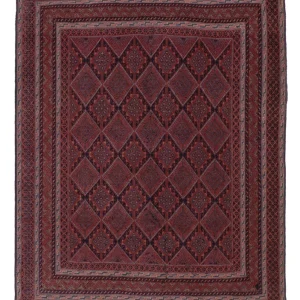Kelim Teppich - Oriental - 200 x 139 cm - dunkelrot