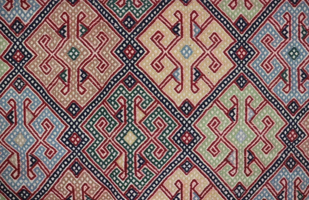 Kelim Teppich - Oriental 205 x 178 cm - blau